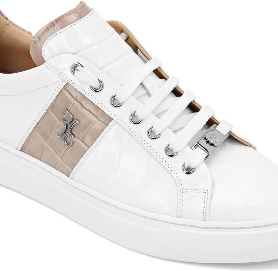 Billionaire Sneakers met krokodillen-reliëf Wit - Foto 2