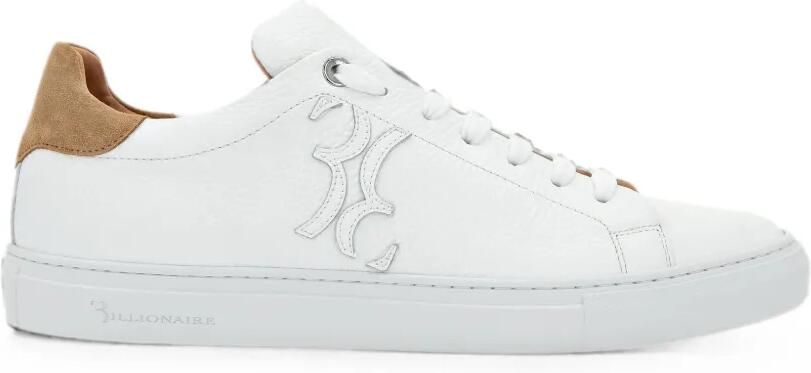 Billionaire Sneakers met suède afwerking en logopatch Wit