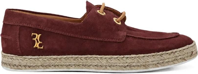 Billionaire suede raffia-trim loafers Rood - Foto 4