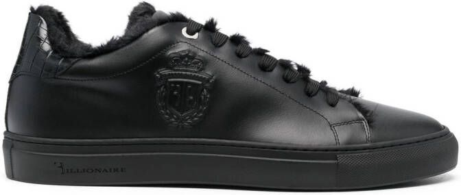 Billionaire Sneakers met logo-reliëf Zwart