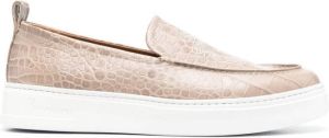 Billionaire Loafers met krokodillenleer-effect Beige