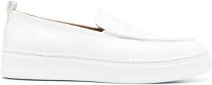 Billionaire Loafers met krokodillenleer-effect Wit