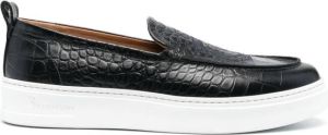 Billionaire Loafers met krokodillenleer-effect Zwart