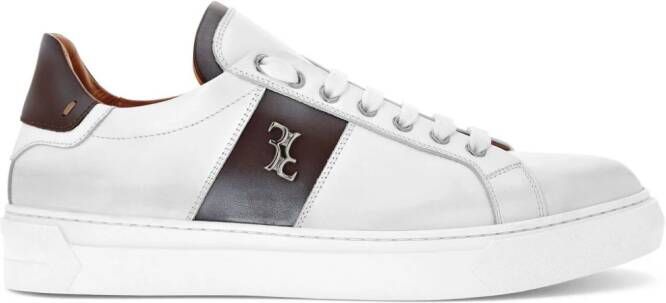 Billionaire Leren sneakers met logoplakkaat Wit