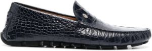 Billionaire Mocassin met krokodillenleer-effect Blauw