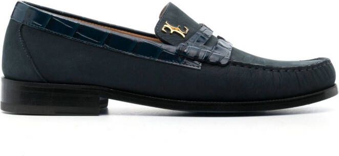 Billionaire Mocassins met contrasterende afwerking Blauw