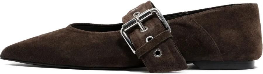 BIMBA Y LOLA Ballerina's met puntige neus en gesp Bruin