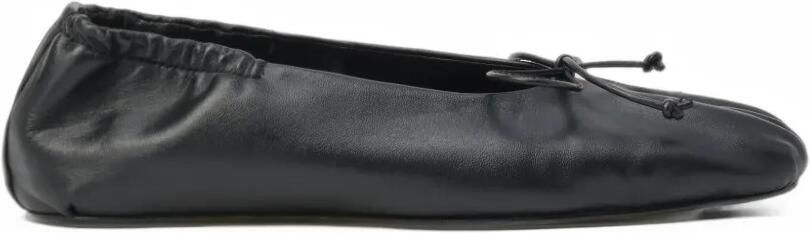BIMBA Y LOLA Leren ballerina's met ruches Zwart