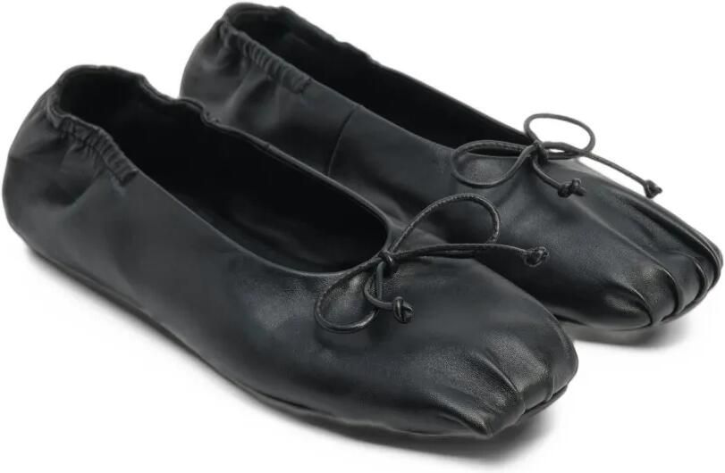 BIMBA Y LOLA Leren ballerina's met ruches Zwart - Foto 4