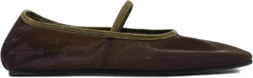 BIMBA Y LOLA Donkergroene mesh ballerina's Bruin