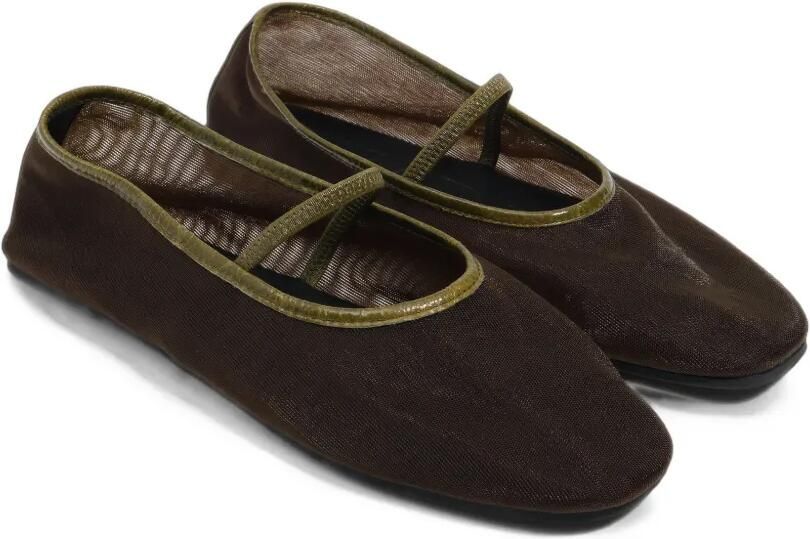 BIMBA Y LOLA Donkergroene mesh ballerina's Bruin - Foto 3