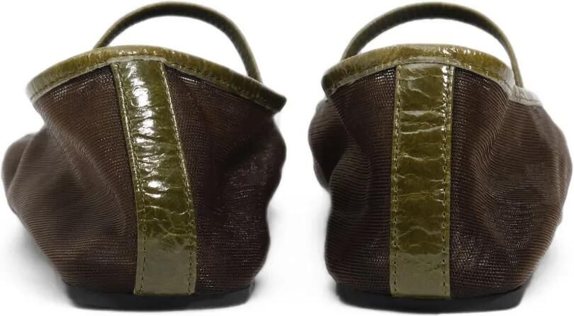 BIMBA Y LOLA Donkergroene mesh ballerina's Bruin - Foto 4