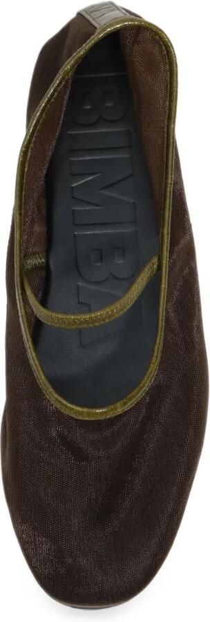 BIMBA Y LOLA Donkergroene mesh ballerina's Bruin - Foto 5