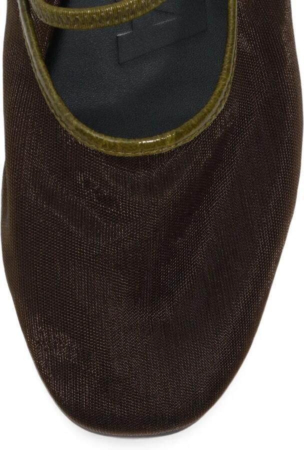 BIMBA Y LOLA Donkergroene mesh ballerina's Bruin - Foto 2