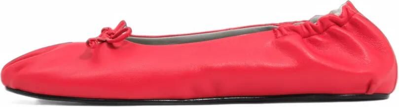 BIMBA Y LOLA Leren ballerina's met ruches Rood