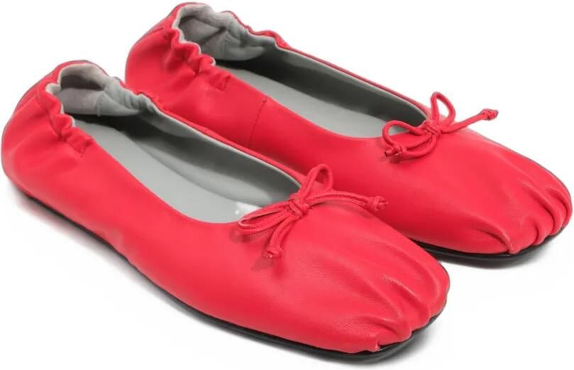 BIMBA Y LOLA Leren ballerina's met ruches Rood - Foto 3