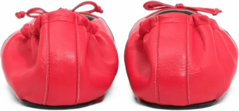 BIMBA Y LOLA Leren ballerina's met ruches Rood - Foto 4