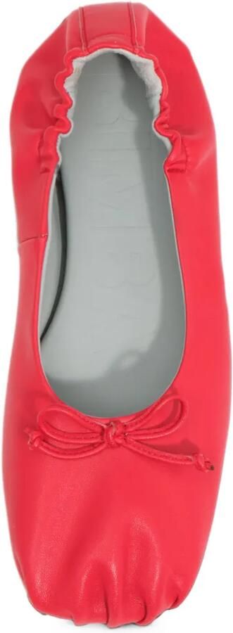 BIMBA Y LOLA Leren ballerina's met ruches Rood - Foto 5