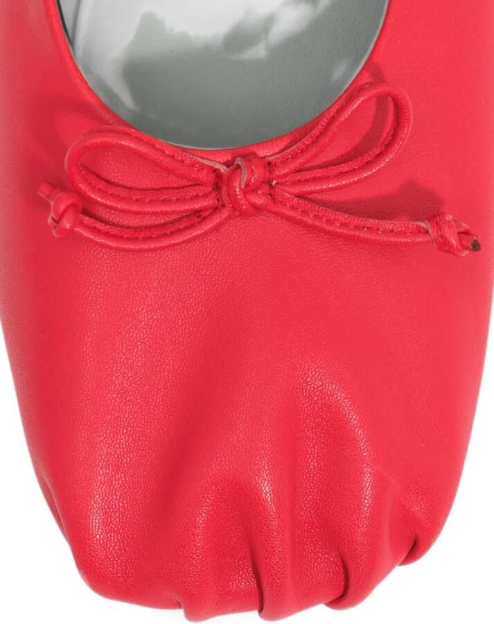 BIMBA Y LOLA Leren ballerina's met ruches Rood - Foto 2