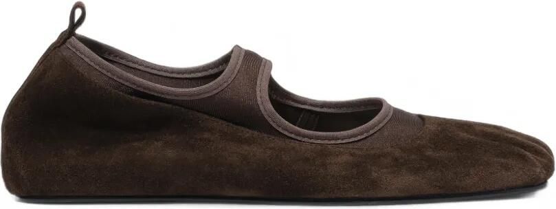 BIMBA Y LOLA Suède en tricot ballerina's Bruin