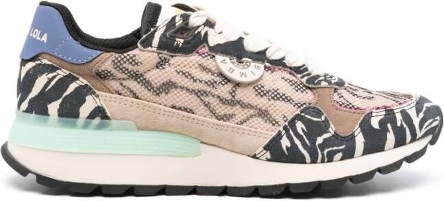 Bimba y Lola Chimo sneakers met tijgerprint Beige