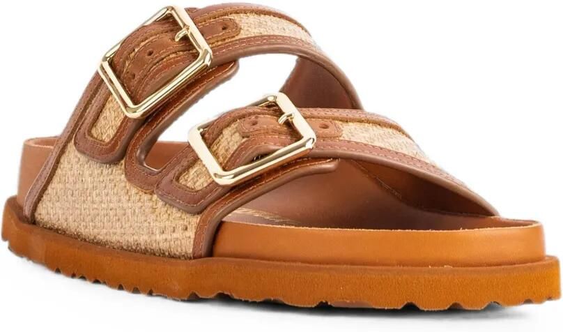 BIRKENSTOCK 1774 Arizona Framed raffia sandalen Bruin - Foto 3