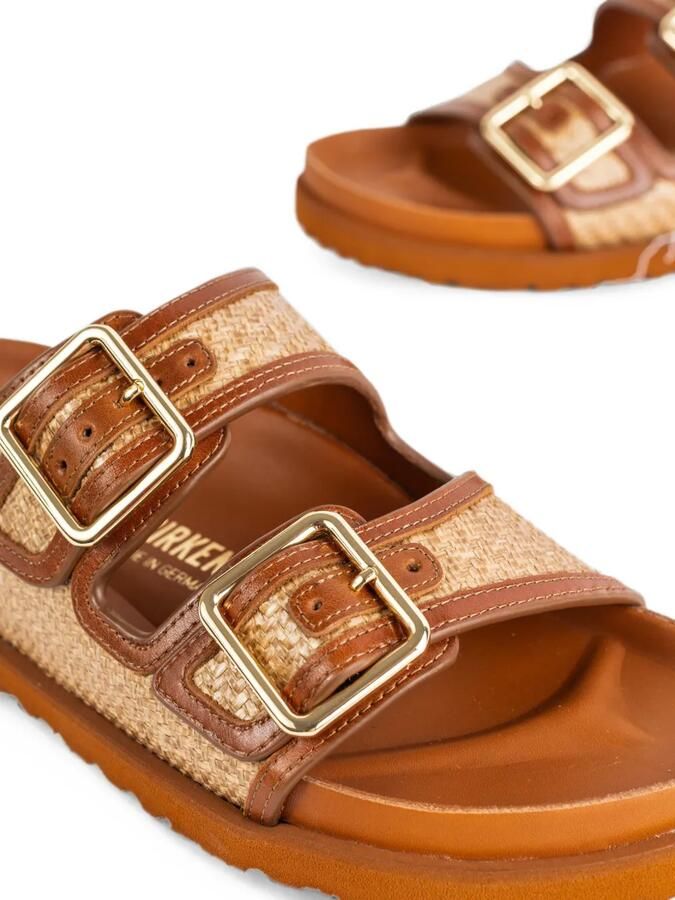 BIRKENSTOCK 1774 Arizona Framed raffia sandalen Bruin - Foto 2