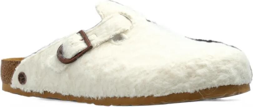 BIRKENSTOCK 1774 x Cole Bennett Boston Wooly Moon brushed-effect mules Beige - Foto 4
