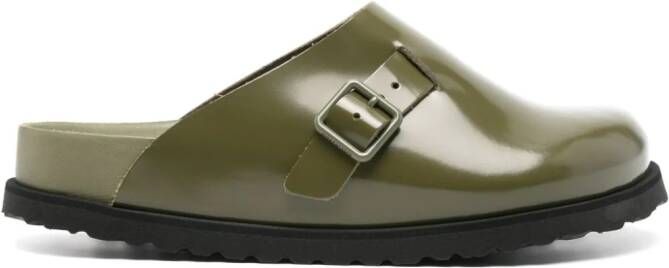 Birkenstock 33 Dougal leren slippers Groen