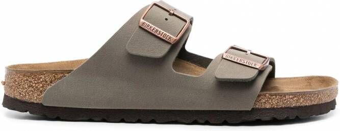 Birkenstock Arizona platte sandalen met gespsluiting Grijs