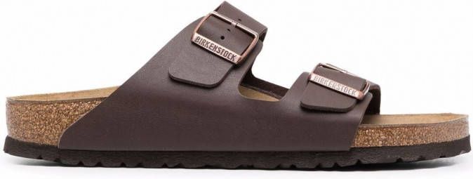 Birkenstock Arizona sandalen met gesp Bruin