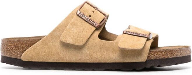 Birkenstock Arizona sandalen met gesp Beige