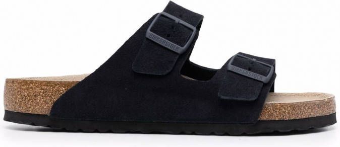 Birkenstock Arizona sandalen met dubbele bandjes Blauw