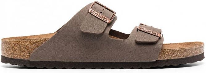 Birkenstock Arizona sandalen met dubbele bandjes Bruin