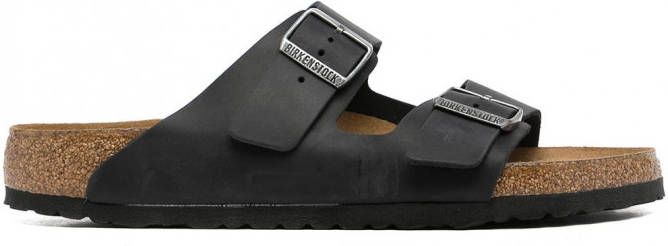 Birkenstock Arizona sandalen met dubbele bandjes Zwart