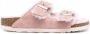Birkenstock Arizona Fur sandalen met dubbele gesp Roze - Thumbnail 1