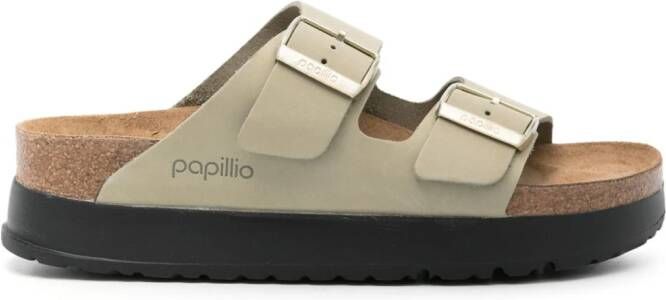 Birkenstock Arizona sandalen met plateauzool Beige