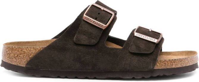 Birkenstock Arizona leren sandalen Bruin