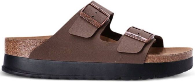 Birkenstock Arizona sandalen met plateauzool Bruin