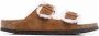Birkenstock Arizona sandalen met bontvoering Beige - Thumbnail 1