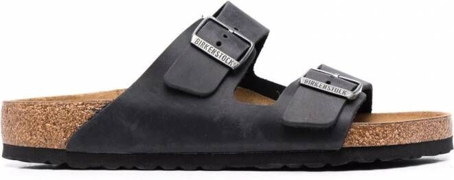 Birkenstock Arizona sandalen met dubbele bandjes Zwart