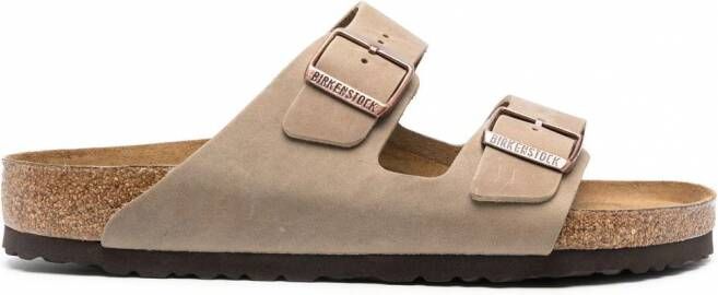 Birkenstock Arizona sandalen met gesp Beige