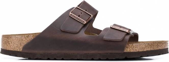 Birkenstock Arizona sandalen met gesp Bruin