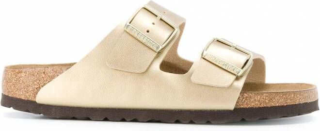 Birkenstock Arizona sandalen met gesp Goud