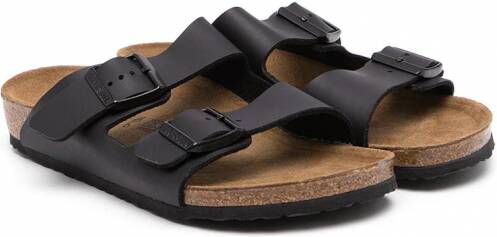 Birkenstock Kids Arizona sandalen met gesp Zwart