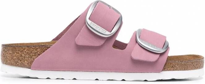Birkenstock Arizona sandalen met oversized gesp Roze