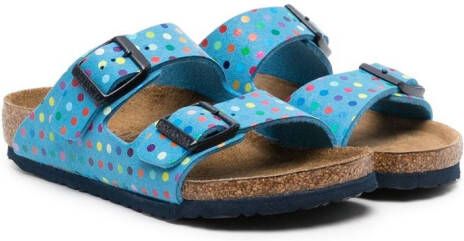 Birkenstock Arizona sandalen met stippen Blauw