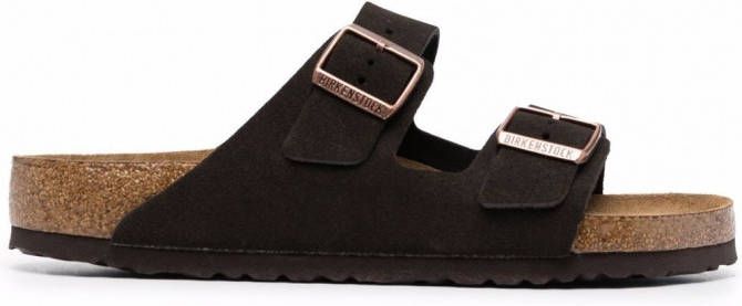 Birkenstock Arizona suède sandalen Bruin