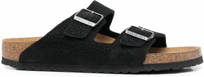 Birkenstock Arizona slippers met dubbele bandjes Zwart