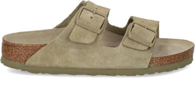 Birkenstock Arizona suède sandalen Groen